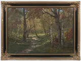 K. Peters, Path in a Forest, 20th century, oil on canvas