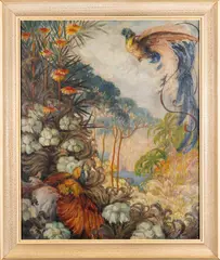 Jan Čejka, In a Garden, 1917, oil on canvas