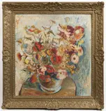 Václav Pavlík, Nude with Flowers, 1939, oil on cardboard
