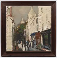 Milan Martinec, Montmartre II., Second half of the 20th century, oil on canvas