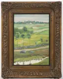 Antonín Hudeček, Sicilian Landscape, Around 1902, oil on plywood