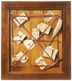 Vaillant Wallerant, Trompe L'Oeil with Letters, 20th century, oil on canvas