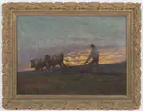 Platzer, Ploughing, 1937, oil on canvas
