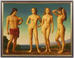 A. Levin, The Judgement of Paris, 1996, oil on canvas