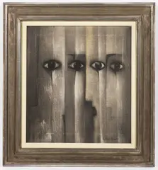 Connected Heads by Kristian Kodet, 1991, oil on canvas, sold Sep 2025