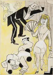 Josef Novák, Masquerade, 1930s, indian ink, watercolour, gouache, paper