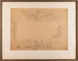 Josef Mauder, Two Drafts, 1872, ink, paper