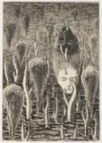 Josef Dumek, Surrealist Composition, 1938, ink, paper