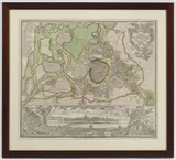 Johann Baptiste Homann, Map of Vienna, Around 1705-1725, coloured copper engraving, paper
