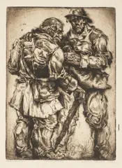 Rudolf Mather, Vagabond, 1933, etching, paper