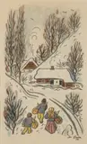 Josef Lada, Carol Singers, 1936, lithography, paper