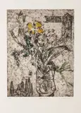 Alena Antonová, Two Still Lifes with Flowers, Around 2005, etching, paper