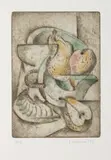 Alena Antonová, Pair of Still Lifes with Fruit, 2002, etching, paper