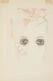 Face of a Girl by Marie Čermínová - Toyen, 1933, lithography, paper, sold Sep 2025