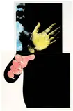 John Baldessari, Two Hands (With Distant Figure), 1989-90, Sugarlift, spit-bite, aquatint, and photogravure on Somerset 410 paper