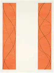 Two Columns B by Robert Mangold, 2004, Color etching and relief on Mulberry paper mounted onto Arches cover white paper, sold Oct 2014