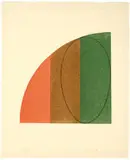 Robert Mangold, One Column & Curved Plane (2), 1995-2005, Color screenprint on paper