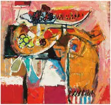 Robert Frame, Still Life of a Watermelon, 1960, Oil on canvas