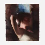 Sidney Goodman, Woman with Arms Up #1, 1988, watercolor on paper