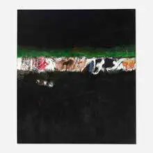 Lawrence Calcagno, Light on Black, 1960-62, oil on canvas