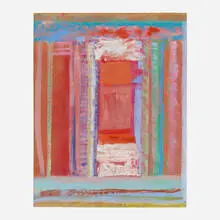 Untitled by Robert Natkin, oil on linen laid to plywood, sold Jun 2022