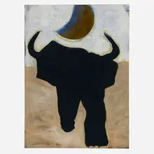 David Hare, African Night, acrylic and collage on canvas