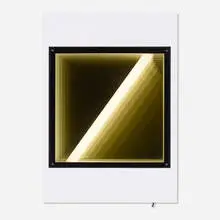 Chul-Hyun Ahn, Forked Series #4, 2005, plywood, fluorescent lights, mirrors