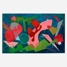 Rolph Scarlett, Untitled, 1942, oil on Masonite