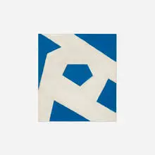 Untitled (Blue and White Abstraction) by Charles Green Shaw, c. 1940, oil on canvasboard, sold Jun 2022