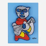 Karel Appel, Cool Hand Luke, acrylic on wood construction