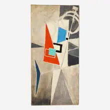 Robert Bruce Tague, Untitled, 1951, oil on canvas stretched on window frame
