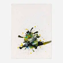 Splatter by Bill Alpert, acrylic on paper laid to board, sold Jun 2022