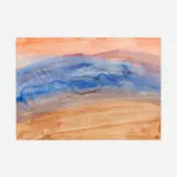 Dora Maar, Landscape in Blue and Orange, watercolor on paper