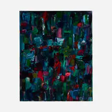 Solomon Ethe, Dark Composition, 1960, oil on canvas