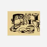 Nell Blaine, Untitled, c. 1948, India ink on paper