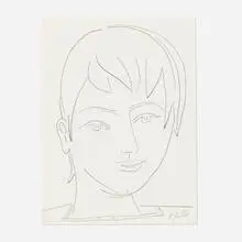 Anticipation by Françoise Gilot, c. 1988, graphite on paper, sold May 2022