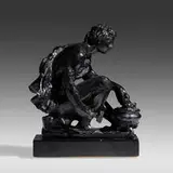 Le feu ou Le petit forgeron accroupi ou Le berger by Pierre-Auguste Renoir and Richard Guino, bronze, sold May 2022