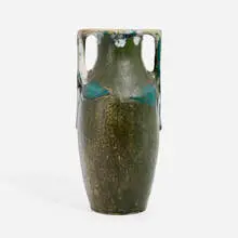 Paul Beyer, Vase with foliate handles, c. 1920, glazed stoneware