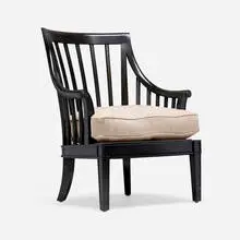 Contemporary, Armchair, c. 1990, lacquered wood, wool upholstery