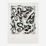 Julian Lethbridge, Untitled (Abstract), 1985, lithograph with India ink, gouache and graphite on Arches