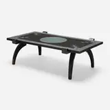 Ettore Zaccari, Coffee table, carved and lacquered wood