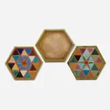 Pewabic Pottery, Collection of three Early works, c. 1905-10, glazed earthenware