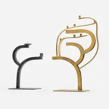 Mary Callery, Candelabra, set of two, c. 1950, brass, lacquered brass
