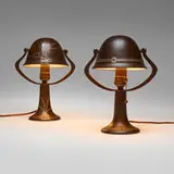 Heintz Art Metal Shop, Helmet desk lamps, set of two