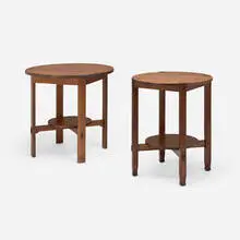 Stickley Brothers, Lamp tables, set of two, c. 1910, oak