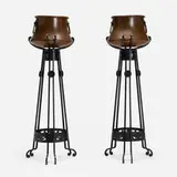 Arts & Crafts, Plant stands, pair
