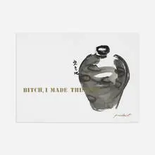 Theaster Gates, Untitled (Bitch, I Made This Pot), 2010, sumi ink and gold leaf on archival paper