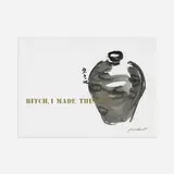 Theaster Gates, Untitled (Bitch, I Made This Pot), 2010, sumi ink and gold leaf on archival paper