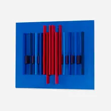 David Barr, Structurist Relief No. 32, 1968, enamel construction on panel