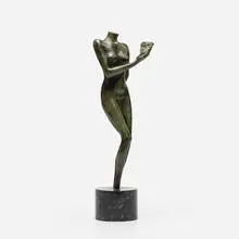 Narcissus by Man Ray, 1971, bronze, marble, sold Feb 2016